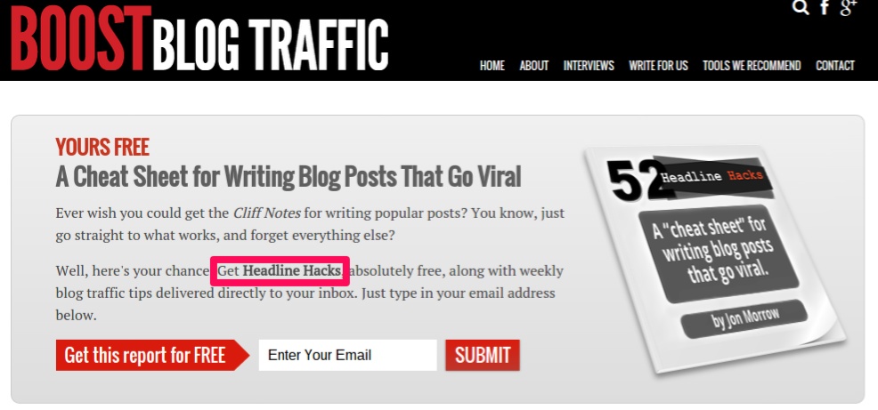 Example of looking at a competitor's blog for ideas.