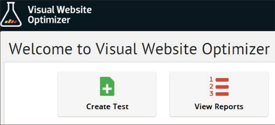 Visual website optimizer create test directions example.
