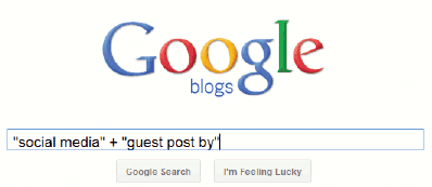 Google blogs search example.