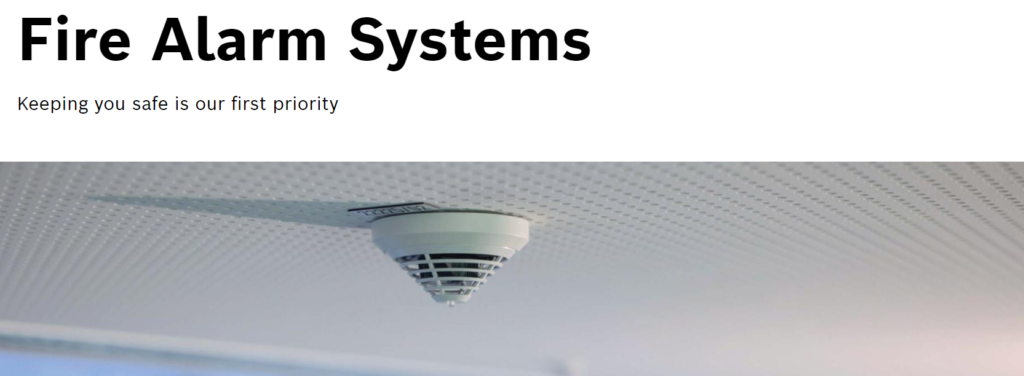 Bosch Fire Alarm Systems example.